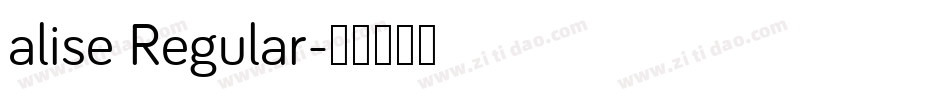 alise Regular字体转换
